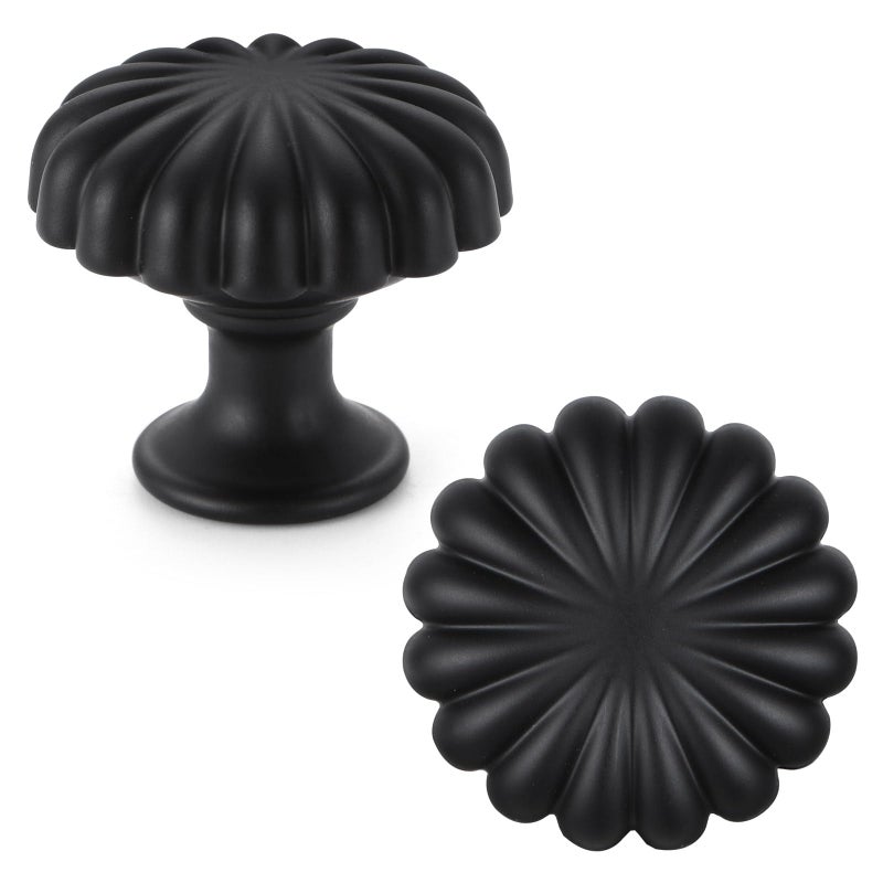 FAPUAL 10 Pack Matte Black Cabinet Knobs for Kitchen Cabinets and Dresser Drawers - Image 1